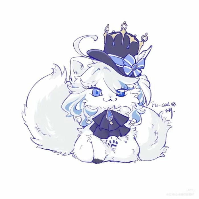 Ảnh nền trong suốt tiện lợi furina chibi no background