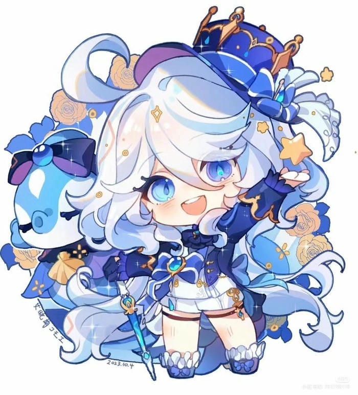 Thưởng thức thế giới nhỏ xinh genshin furina chibi