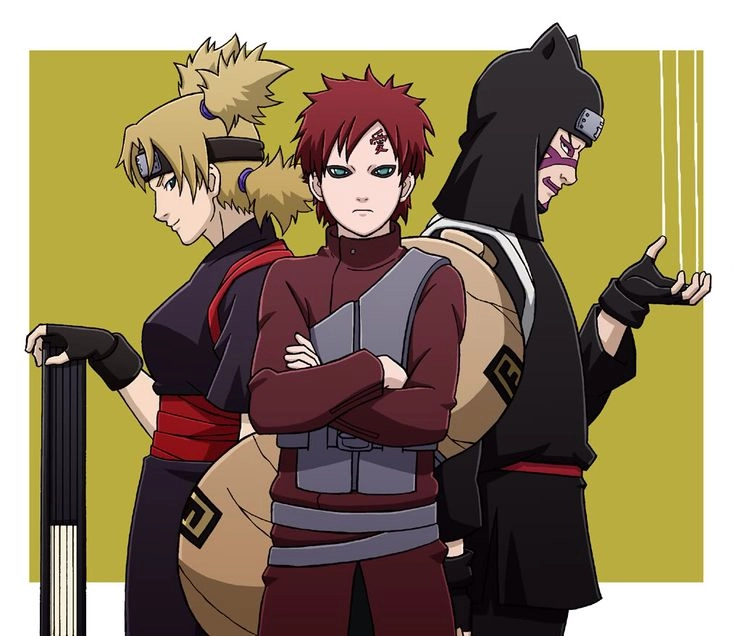 Gaara Temari Kankuro bộ ba hoàng tộc đầy tài năng và sức mạnh