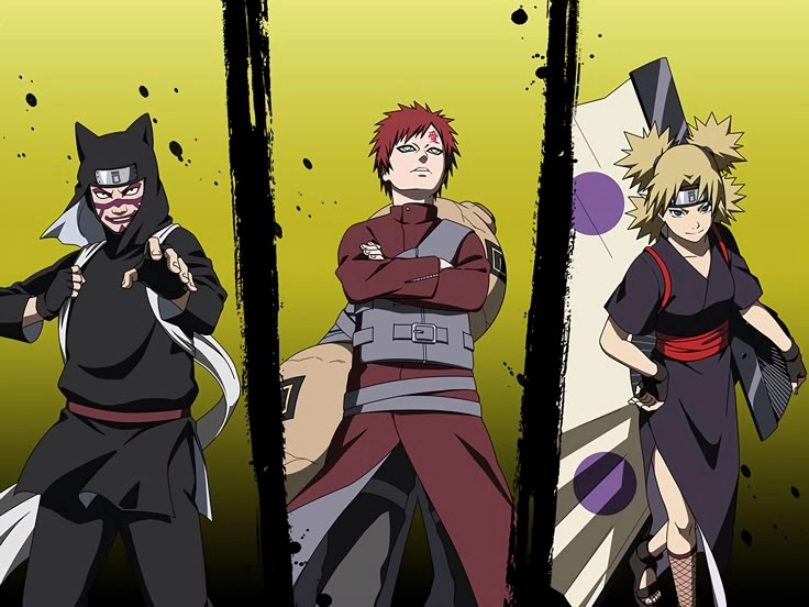Kankuro Gaara Temari sự kết hợp giữa chiến thuật, sức mạnh và tốc độ