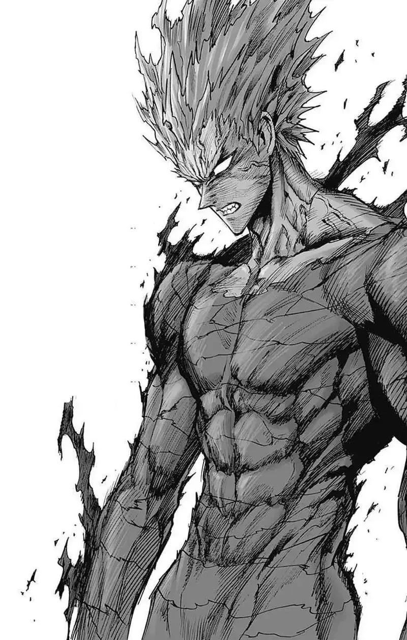 Garou pose tư thế chiến đấu mạnh mẽ thể hiện uy lực