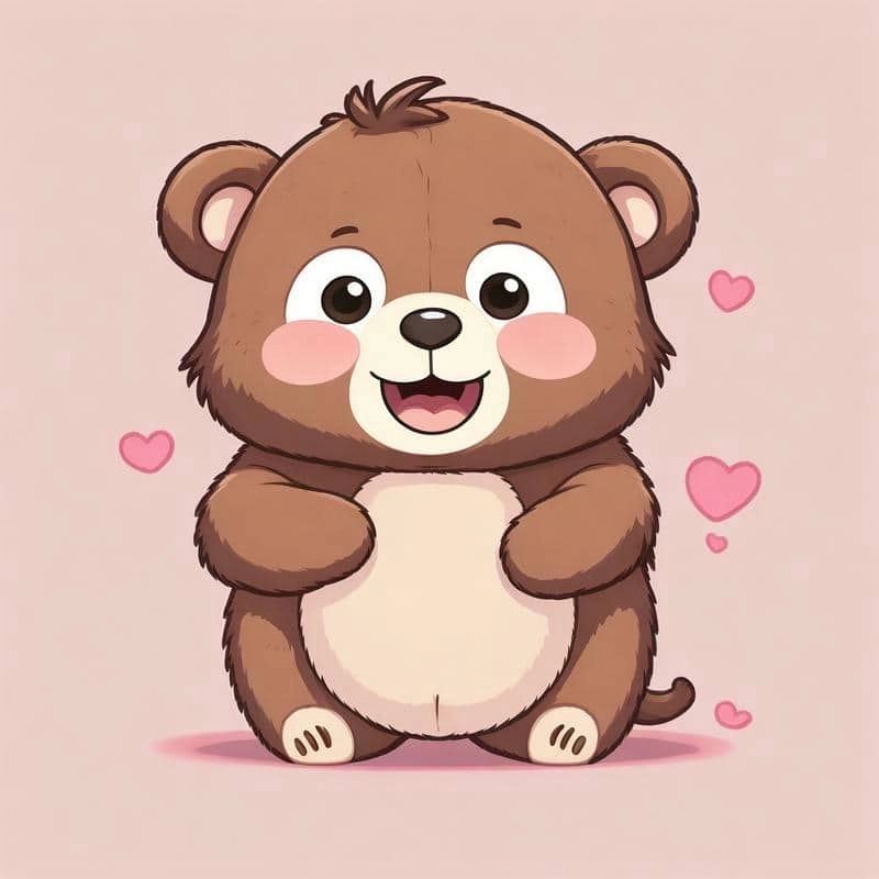 Tải ảnh chibi gấu cực cute làm hình đại diện thật nổi bật
