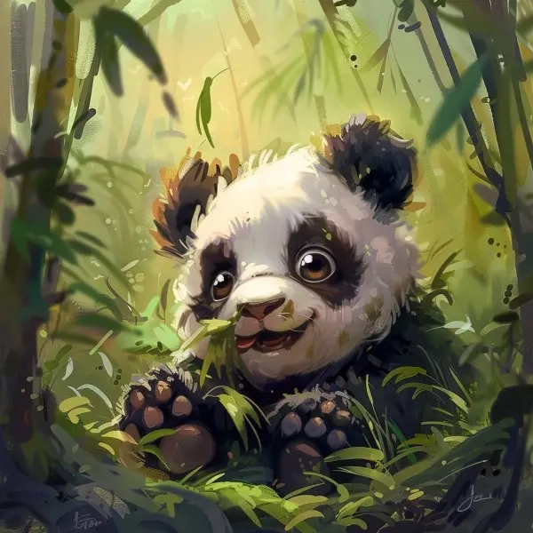 Chọn lựa panda avatar ảnh gấu trúc cute chibi chuẩn style Hàn