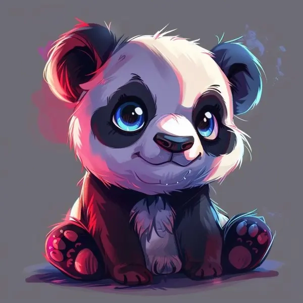 Chọn ngay cặp đôi avatar ảnh gấu trúc cute chibi siêu đáng yêu
