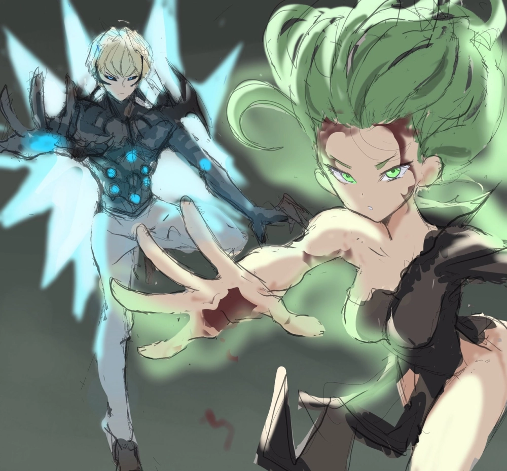 Genos x Tatsumaki bộ đôi đối lập giữa cyborg nghiêm túc và cơn lốc nhỏ nóng nảy