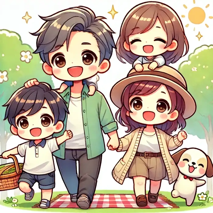 Top hình ảnh gia đình chibi hot trên mạng