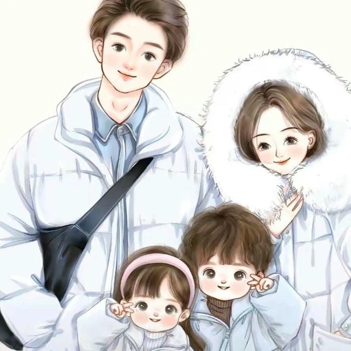 Tải nhanh bộ tranh gia đình chibi đẹp nhất