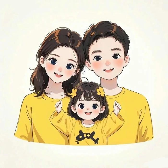 Tuyển chọn hình gia đình chibi hot nhất năm