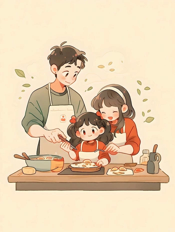 Cập nhật ảnh gia đình chibi cute dễ thương