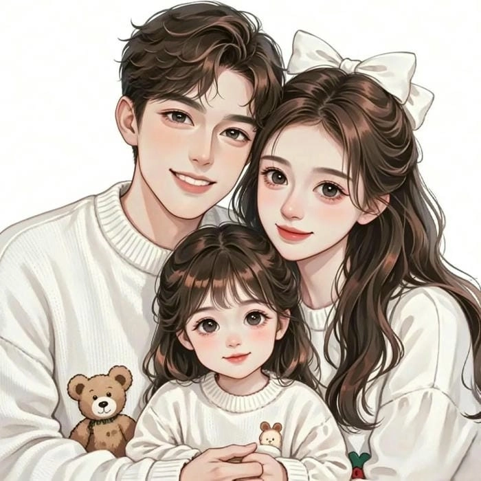 Gợi ý bộ hình chibi gia đình đẹp cho bạn