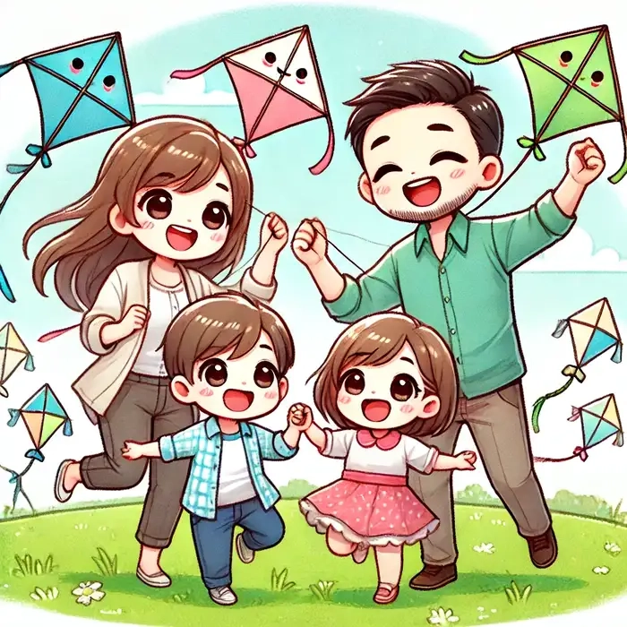 Chia sẻ bộ hình vẽ gia đình chibi dễ thương