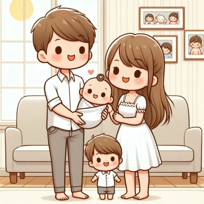 Cập nhật avatar gia đình chibi đẹp độc đáo