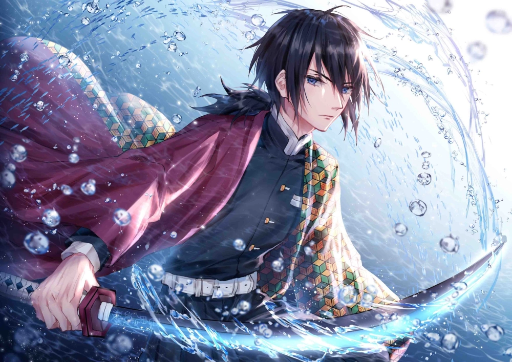 Tomioka giyuu fanart những bức tranh đẹp về thủy trụ