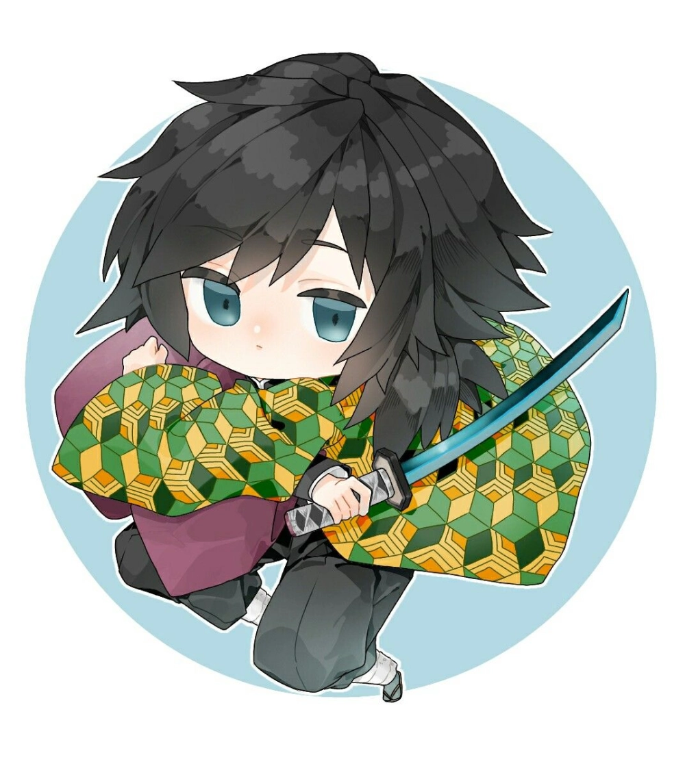 Giyuu chibi cute nét vẽ đáng yêu làm tan chảy trái tim