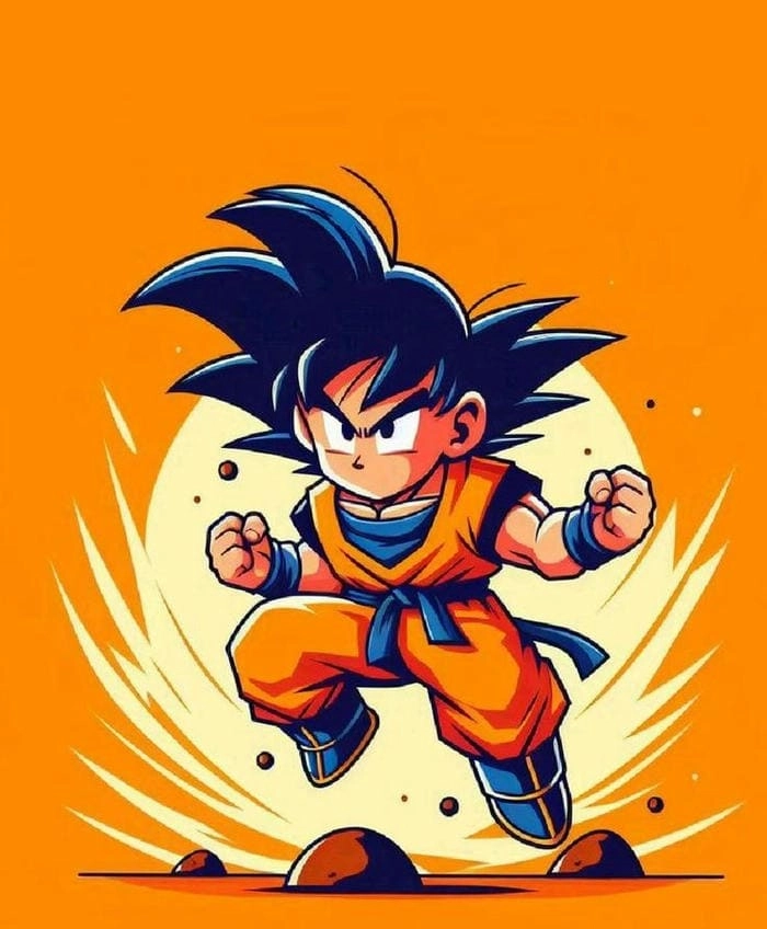 Tạo dáng chất như goku chibi kamehameha