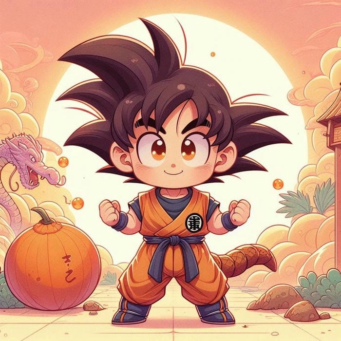 Cười té ghế với goku chibi meme dance