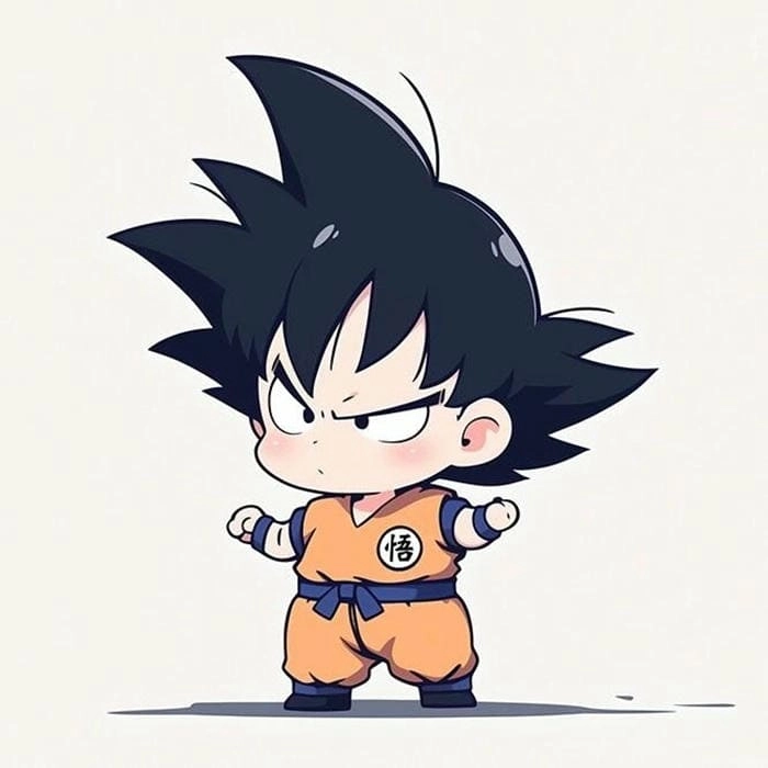 Tải ảnh goku chibi pixel art chất lượng cao
