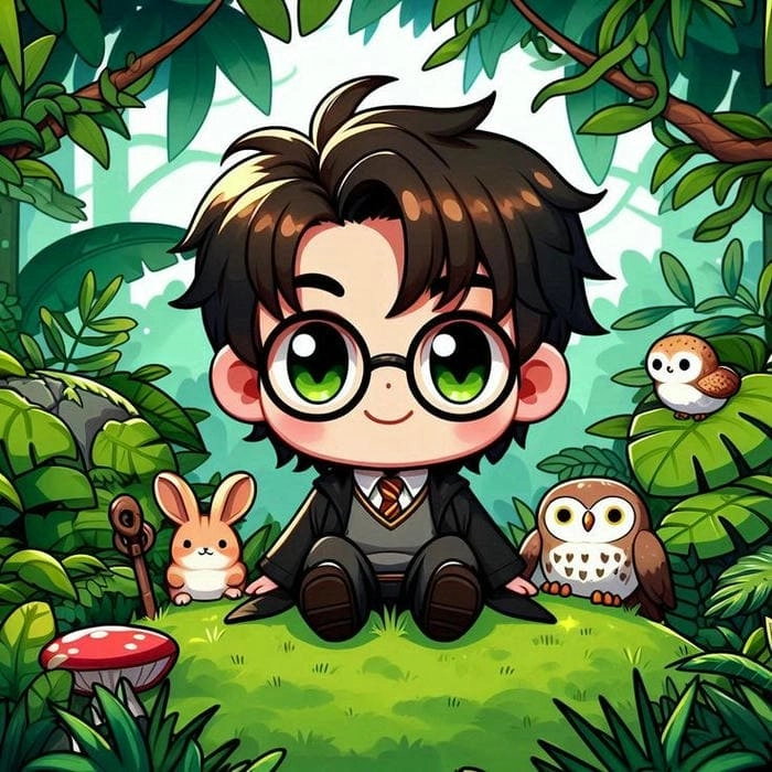 In ngay harry potter chibi coloring pages siêu đẹp