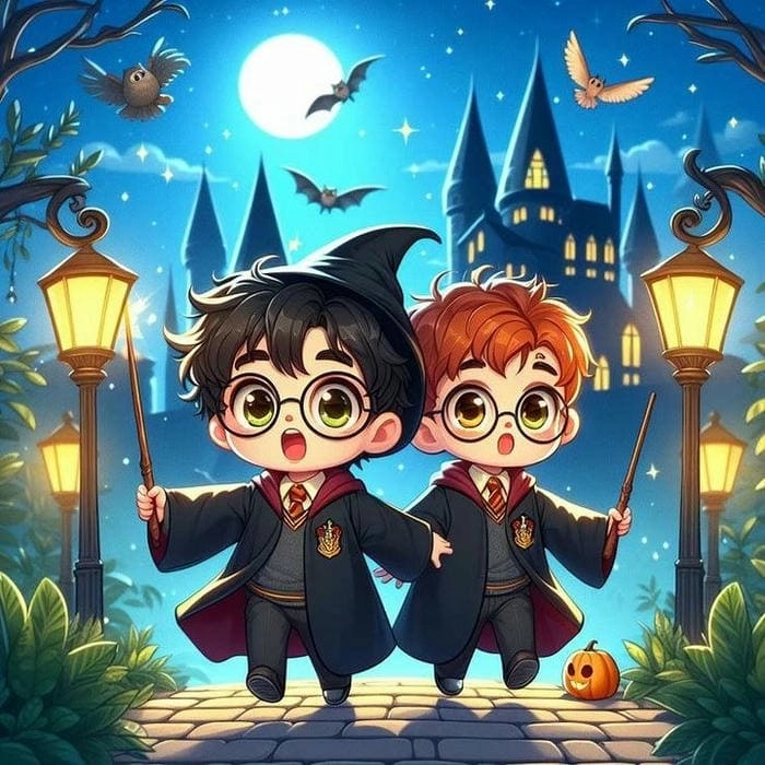 Trang trí với harry potter chibi sticker ngộ nghĩnh