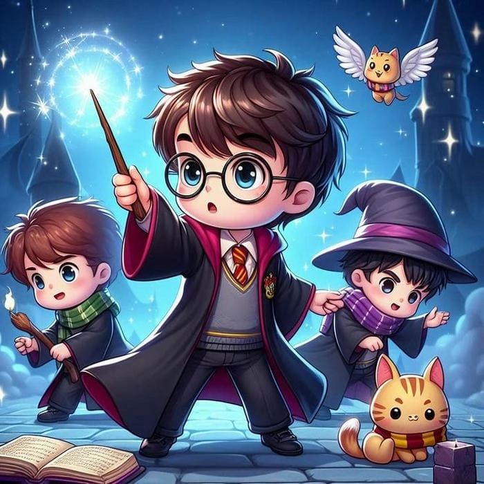 Sở hữu file harry potter chibi vector chất lượng cao