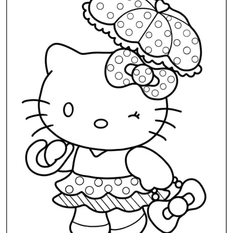 ùng bé tập tô mèo hello kitty cực xinh