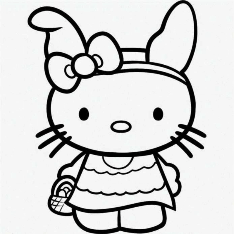 Tải ngay bộ sưu tập tô màu hình hello kitty cho bé