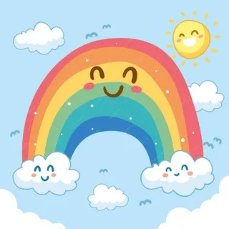 Nhìn ngay cute hình cầu vồng để thấy được sự kỳ diệu cute hình cầu vồng