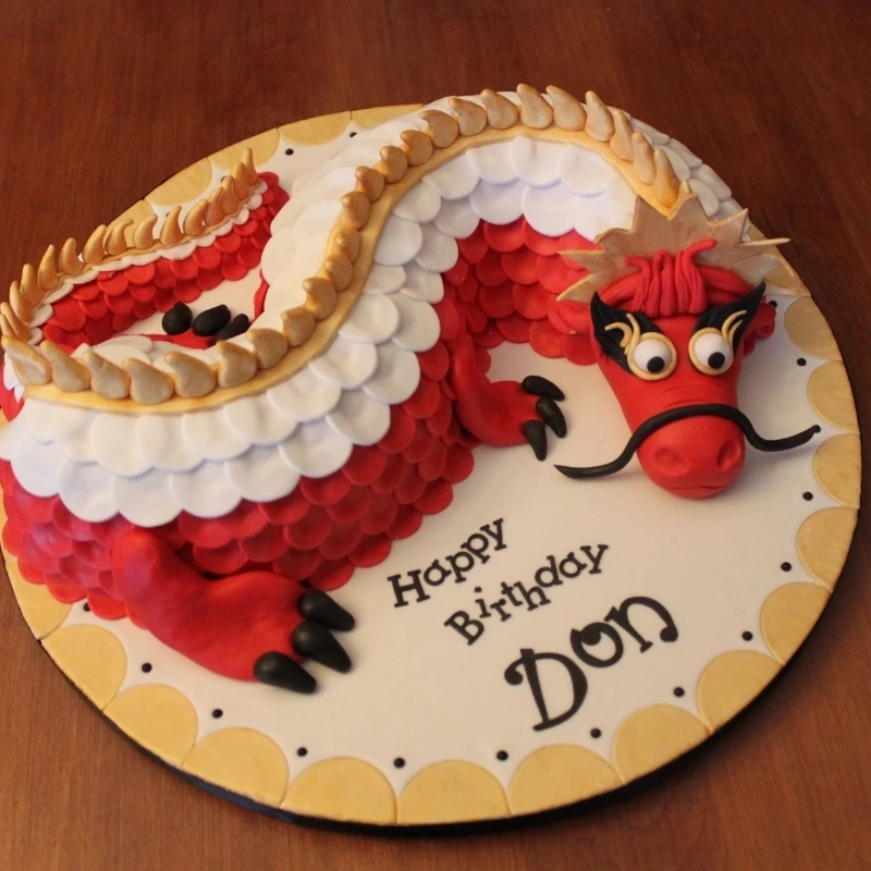 Một chiếc bánh sinh nhật hình con rồng cute đáng yêu cho dịp đặc biệt bánh sinh nhật hình con rồng cute