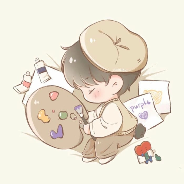 Lưu lại chibi dễ vẽ cùng bộ hình vẽ cặp đôi chibi dễ thương