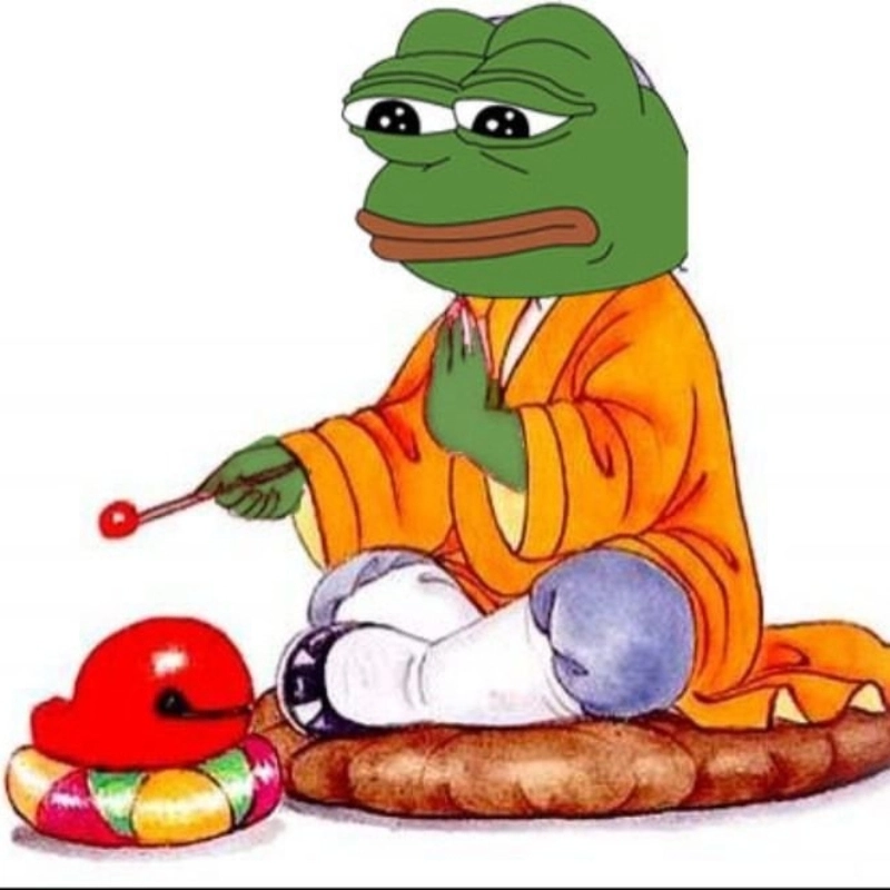 Thả nhẹ cảm xúc với meme ếch xanh tịnh tâm