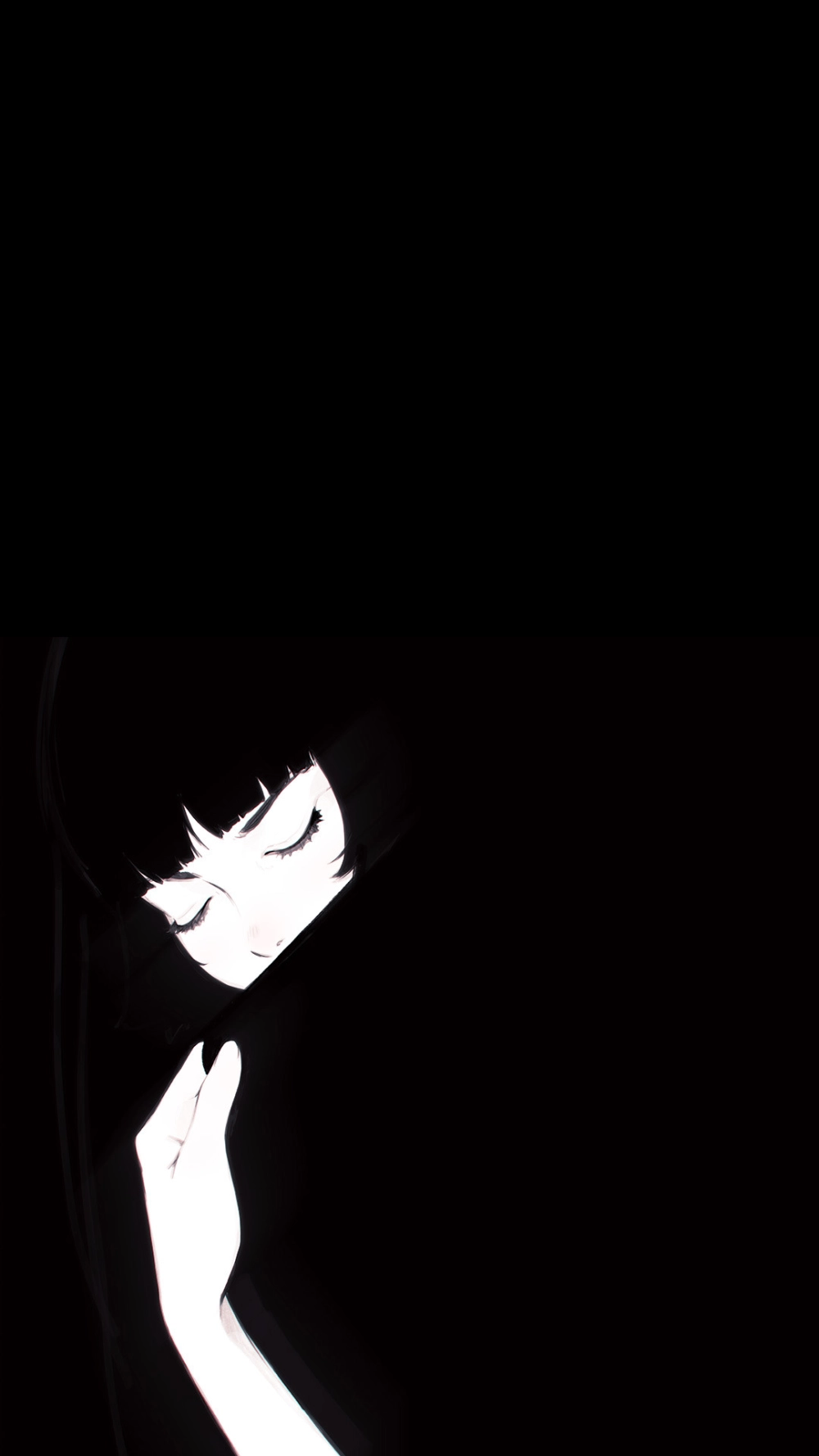 Tuyển chọn hình nền anime trắng đen đầy bí ẩn