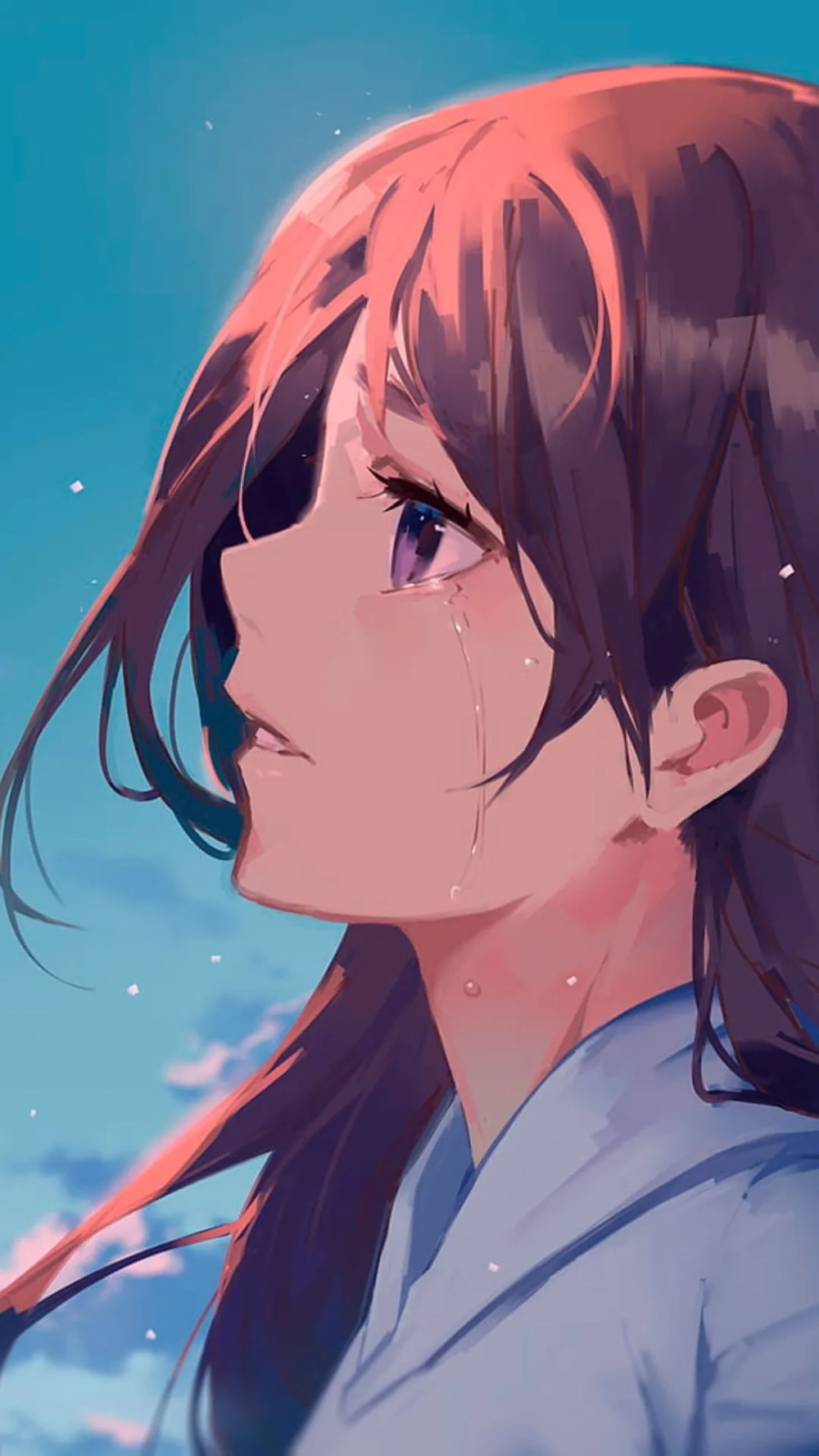 Đắm chìm trong suy tư với hình ảnh anime nữ buồn