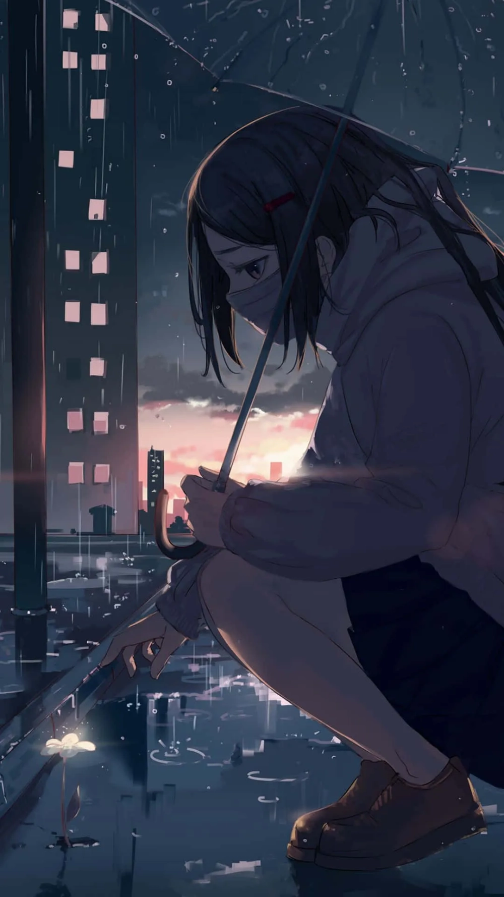 Cảm xúc dâng trào với hình nền anime buồn