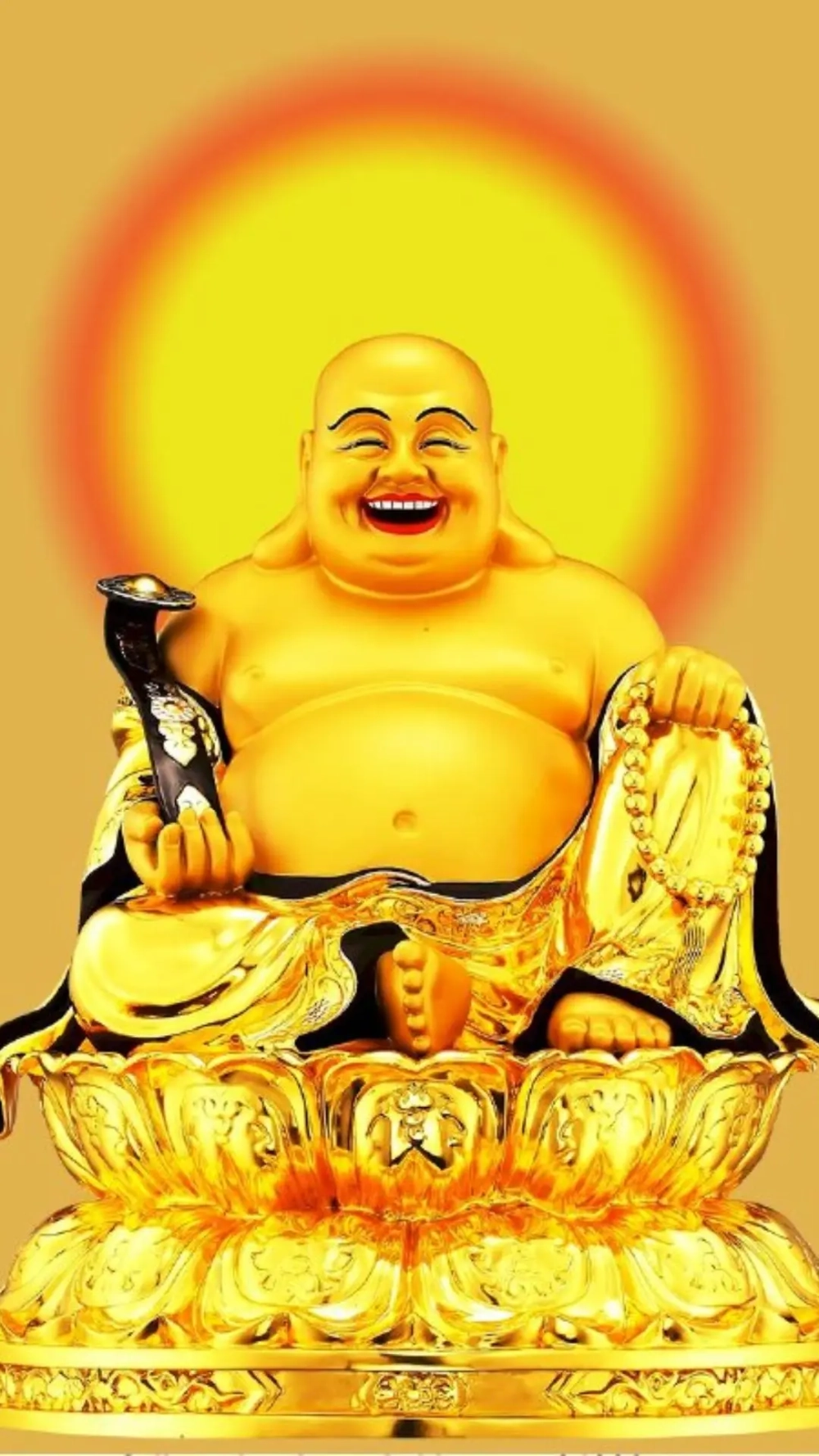 May mắn gõ cửa với hình nền điện thoại Phật Di Lặc
