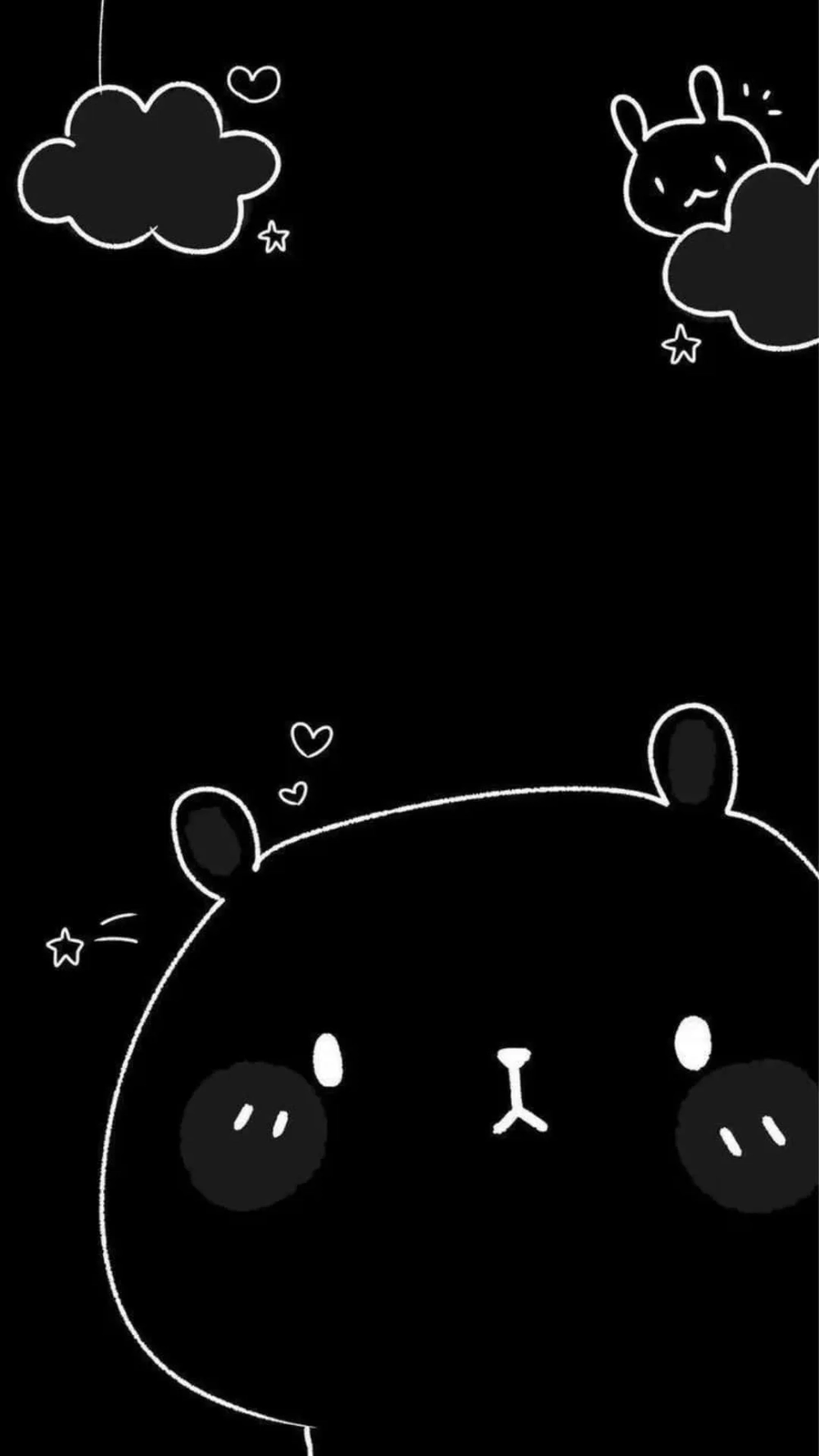 Cá tính hơn với hình nền điện thoại cute màu đen huyền bí