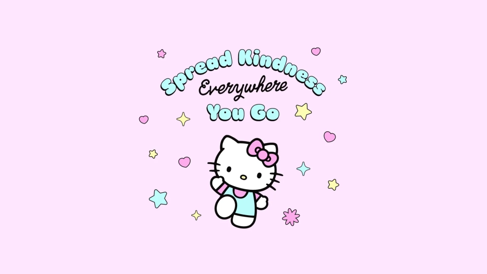 Sử dụng hình Kitty dễ thương để làm nền