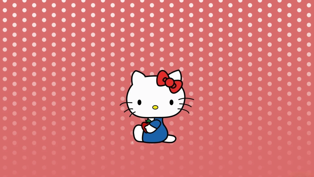 Đưa vào hình nền Hello Kitty màu hồng tạo sự nhẹ nhàng cho thiết bị
