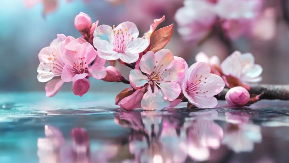 Nâng cấp giao diện với nền hoa anh đào nhẹ nhàng, thư giãn