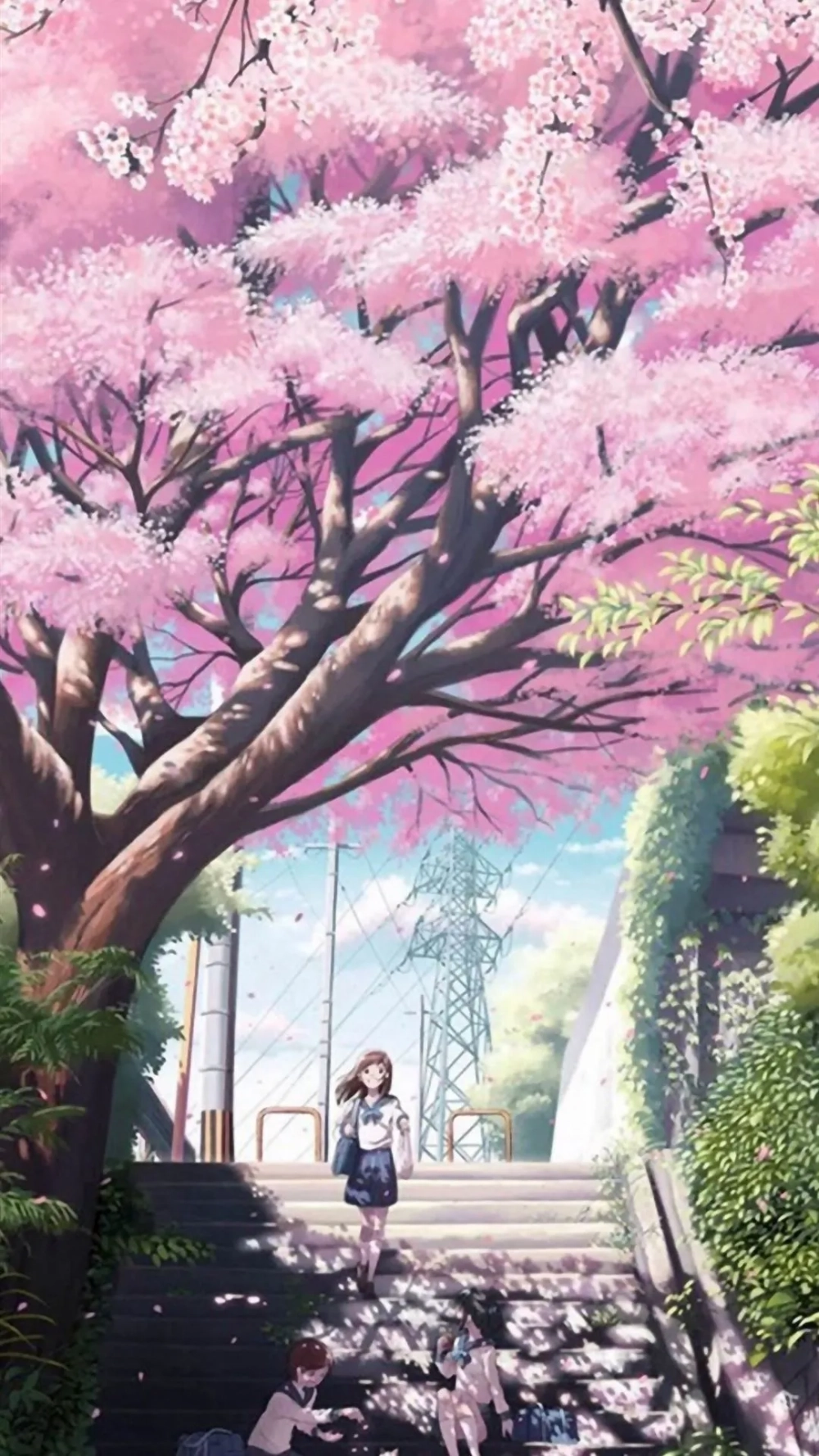 Tận hưởng mùa xuân bất tận với ảnh nền hoa anh đào anime cực ấn tượng