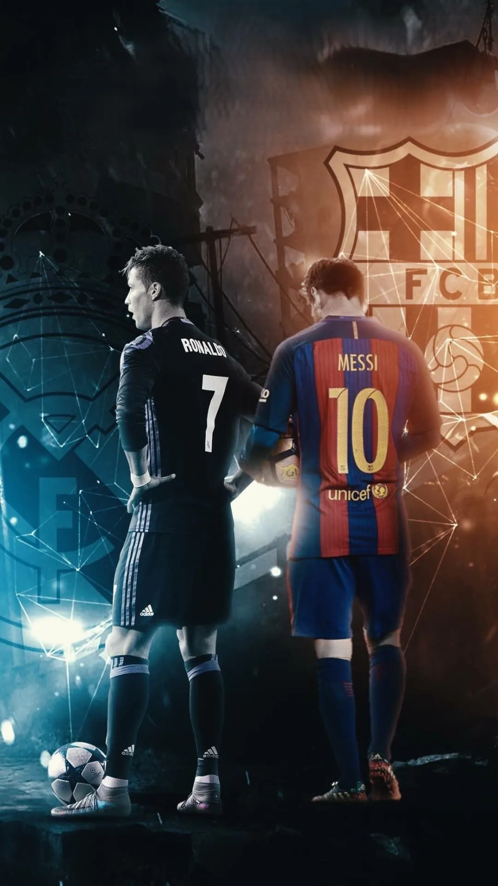 Chọn ngay hình nền Ronaldo Messi, khoảnh khắc đối đầu lịch sử