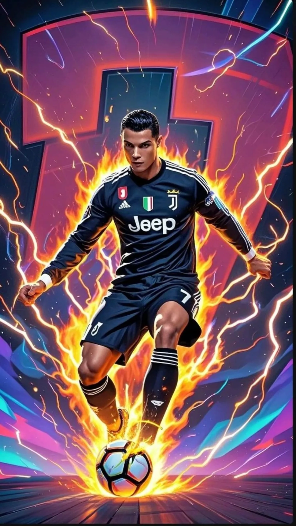 Hình nền hình nền Ronaldo 3D sống động, chân thực