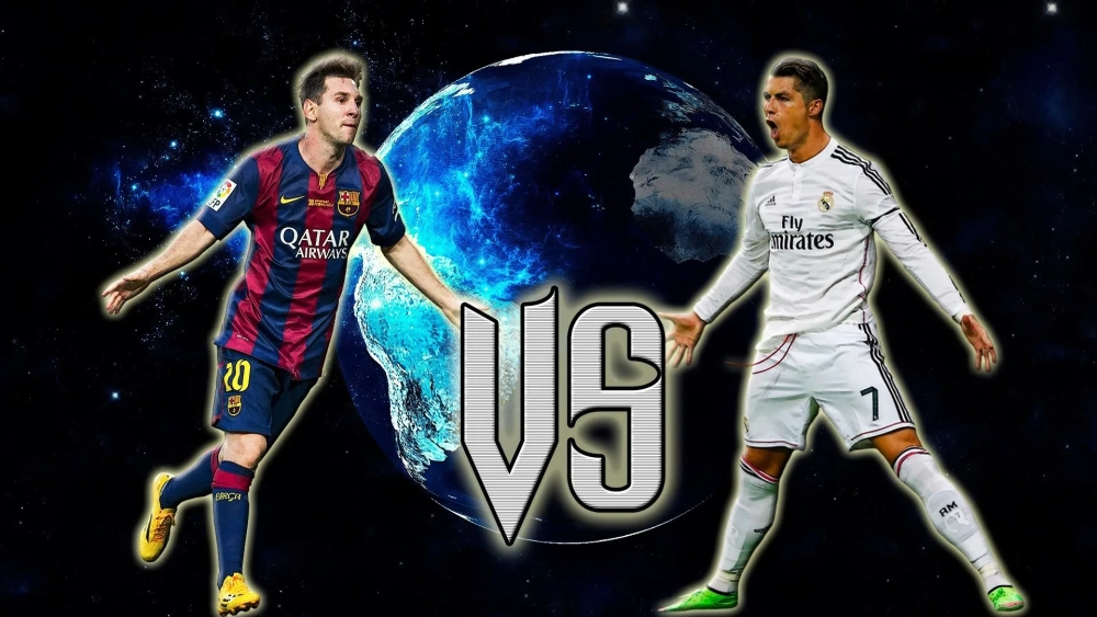 Đọ tài cùng hình nền Ronaldo và Messi siêu kinh điển