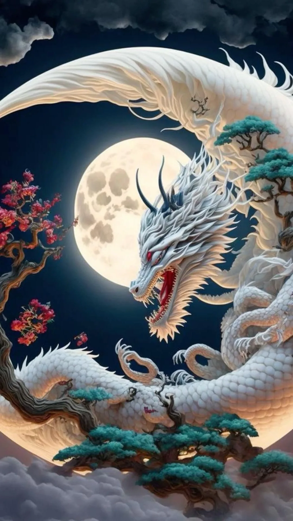 Cài đặt ngay hình nền điện thoại rồng để thu hút may mắn
