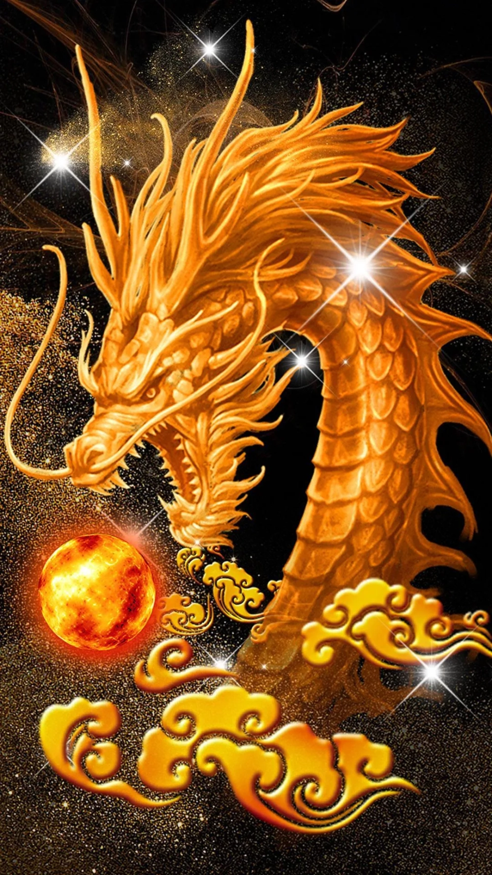Đổi mới màn hình với hình nền ảnh rồng vàng phong thủy