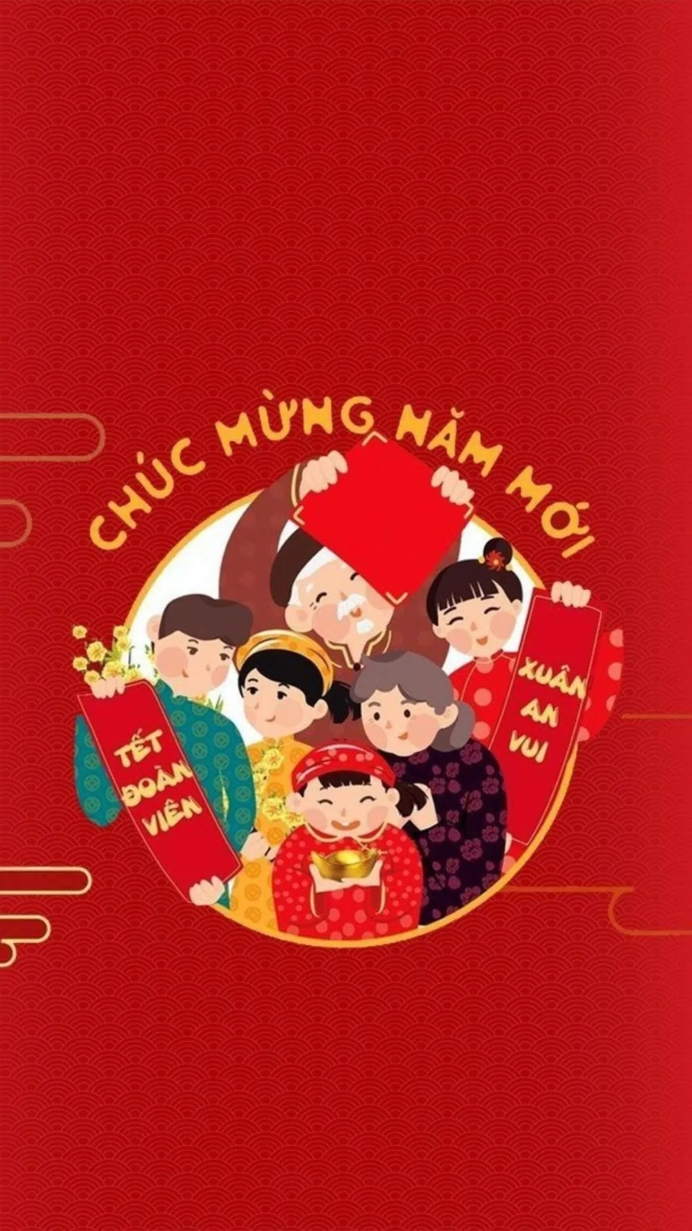 Đón xuân rực rỡ với hình nền Tết màu đỏ truyền thống