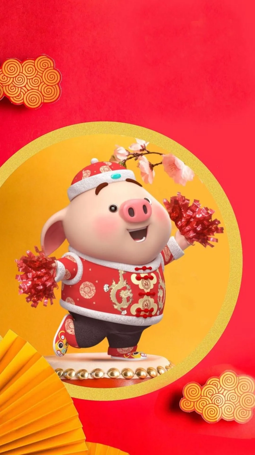 Đón năm Hợi với hình nền heo tết đáng yêu, may mắn