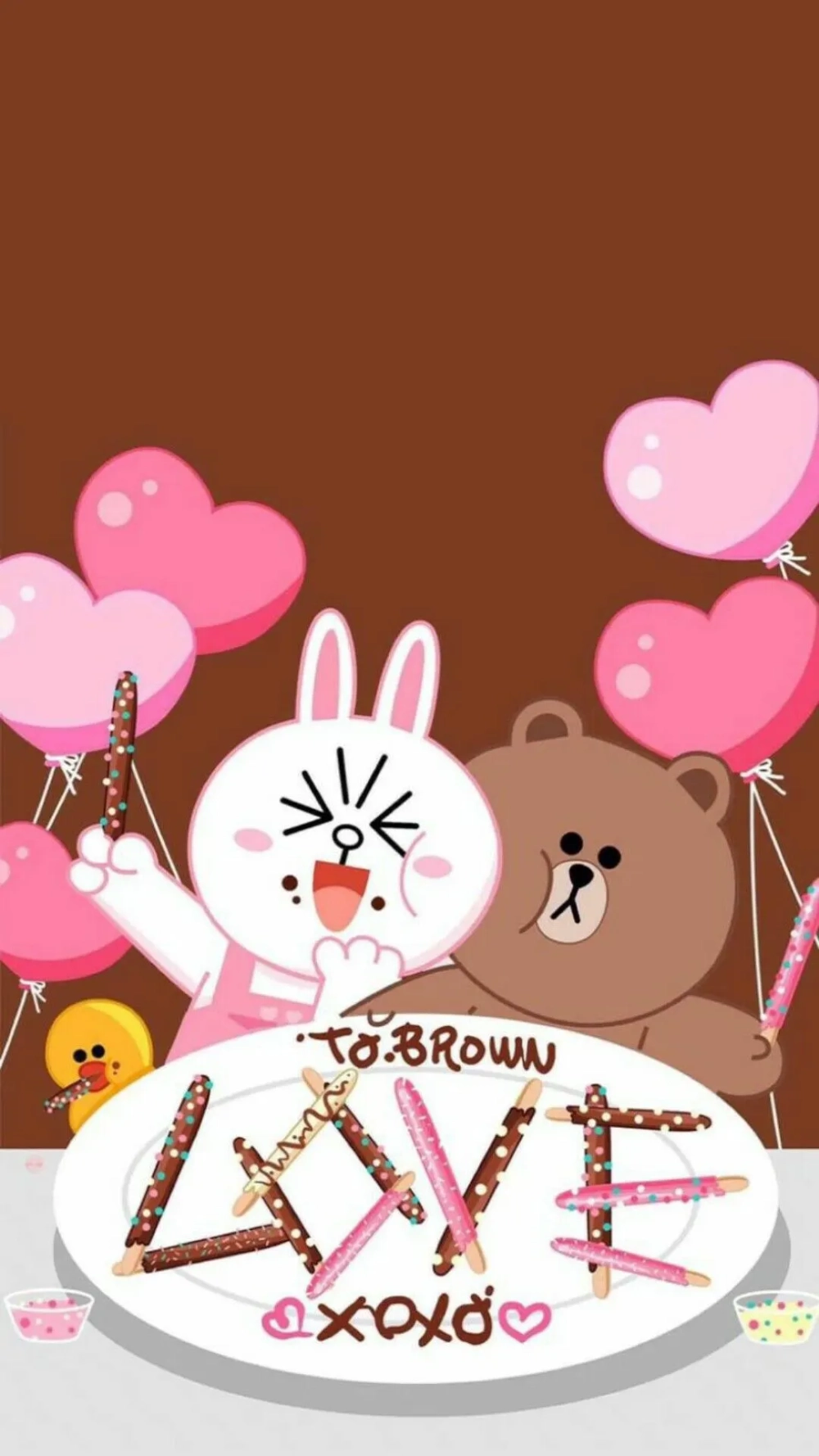Thưởng thức bộ gấu brown và thỏ cony hình nền siêu đáng yêu