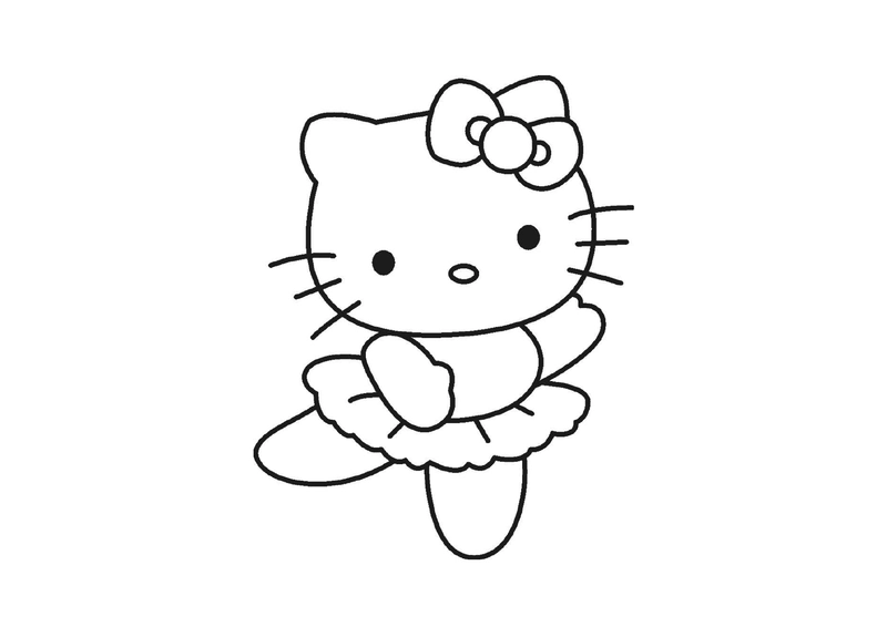 Cùng sáng tạo với mèo hello kitty tô màu cực đẹp