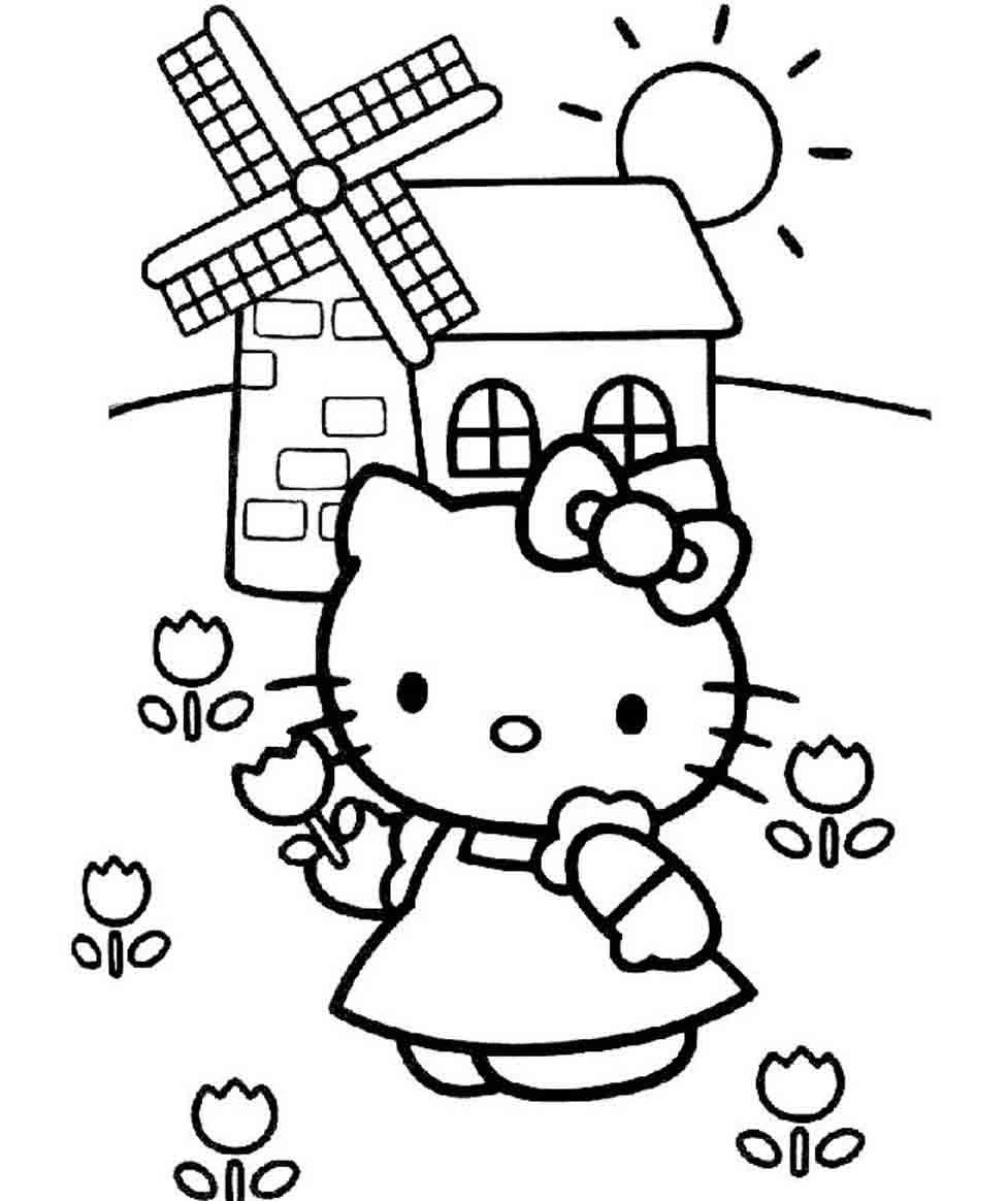 Những mẫu hình kitty tô màu ngộ nghĩnh cho bé