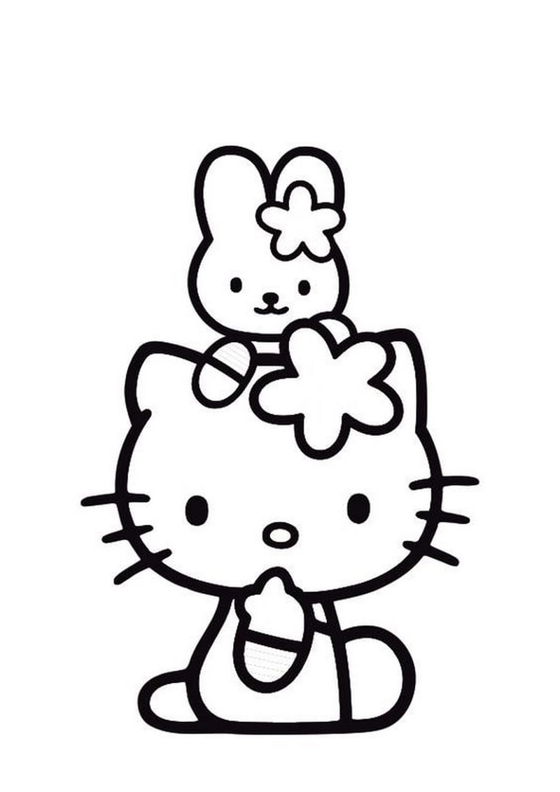 Bộ sưu tập mèo kitty tranh tô màu hello kitty dễ thương nhất